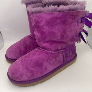 UGG Boot Kids MINI BAILEY BOW II Violet Bloom Size 3 Purple